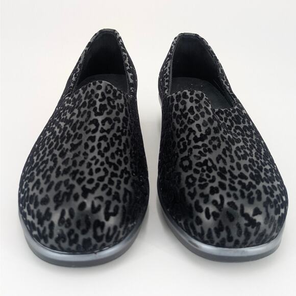 Bliss Slip On Wedge SAS Shoes Black Leopard US Womens 9 Wide Width $149 MSRP - Picture 3 of 11